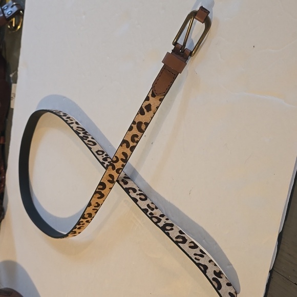 Vintage Garnet Hill LEOPARD Belt Brass buckle Sz.Medium - Picture 5 of 9